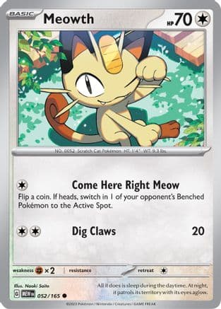 Meowth — SV: Scarlet & Violet 151 Pokémon TCG card by Naoki Saito
