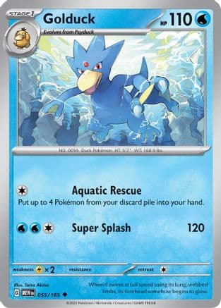 Golduck — SV: Scarlet & Violet 151 Pokémon TCG card by Taira Akitsu