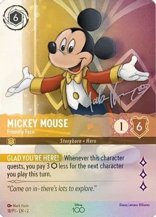 Mickey Mouse - Friendly Face (Alternate Art) — Disney100 Promos