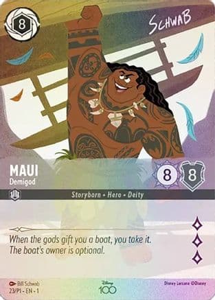 Maui - Demigod (Alternate Art) — Disney100 Promos