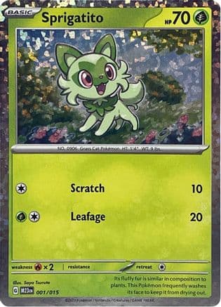 Sprigatito — Pokémon TCG card