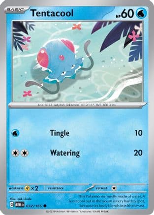 Tentacool — SV: Scarlet & Violet 151 Pokémon TCG card by miki kudo