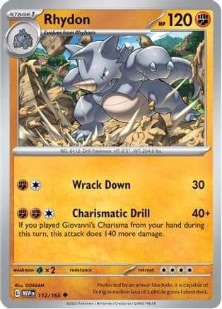 Rhydon — SV: Scarlet & Violet 151 Pokémon TCG card by GOSSAN