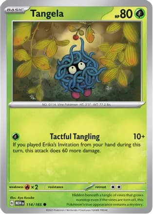 Tangela - 114/165 — SV: Scarlet & Violet 151 Pokémon TCG card by Aya Kusube