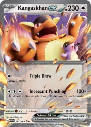 Kangaskhan ex - 115/165 — SV: Scarlet & Violet 151 Pokémon TCG card by N-DESIGN Inc.