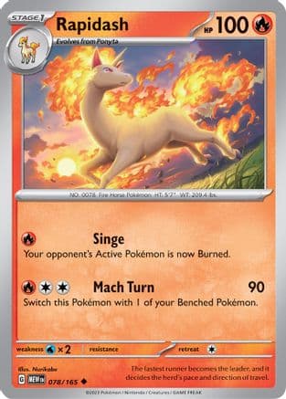Rapidash — SV: Scarlet & Violet 151 Pokémon TCG card by Nurikabe
