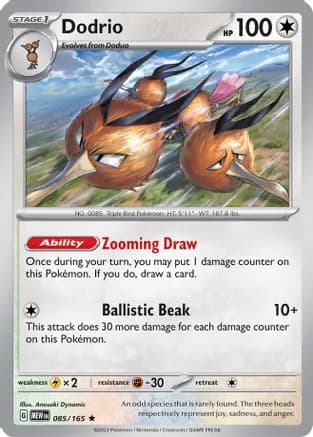 Dodrio — SV: Scarlet & Violet 151 Pokémon TCG card by Anesaki Dynamic
