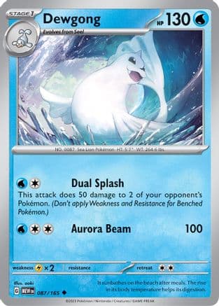 Dewgong — SV: Scarlet & Violet 151 Pokémon TCG card by aoki
