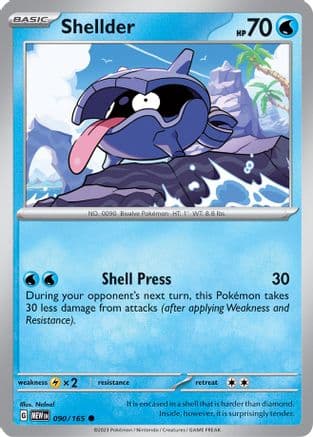 Shellder — SV: Scarlet & Violet 151 Pokémon TCG card by Nelnal