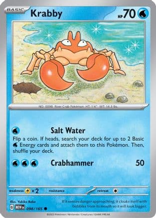 Krabby — SV: Scarlet & Violet 151 Pokémon TCG card by Yukiko Baba