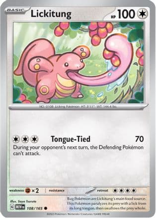 Lickitung — SV: Scarlet & Violet 151 Pokémon TCG card by Saya Tsuruta