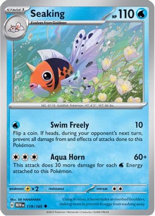 Seaking — SV: Scarlet & Violet 151 Pokémon TCG card by SIE NANAHARA