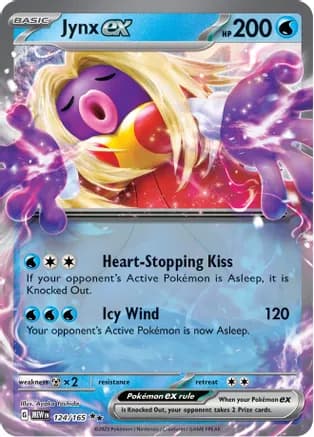 Jynx ex - 124/165 — SV: Scarlet & Violet 151 Pokémon TCG card by Ayaka Yoshida