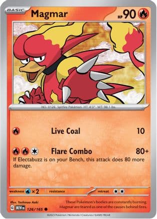 Magmar — SV: Scarlet & Violet 151 Pokémon TCG card by Toshinao Aoki