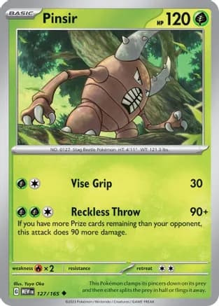 Pinsir — SV: Scarlet & Violet 151 Pokémon TCG card by Yuya Oka