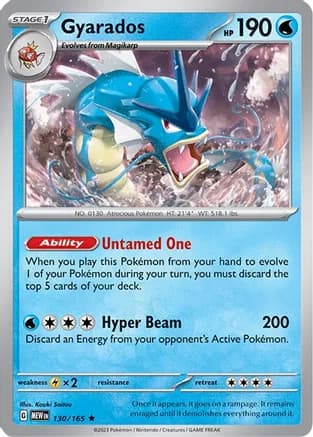 Gyarados — SV: Scarlet & Violet 151 Pokémon TCG card by Kouki Saitou
