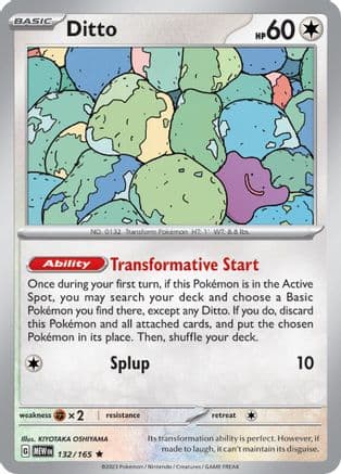 Ditto — SV: Scarlet & Violet 151 Pokémon TCG card by KIYOTAKA OSHIYAMA