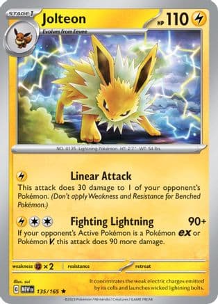 Jolteon — SV: Scarlet & Violet 151 Pokémon TCG card by sui