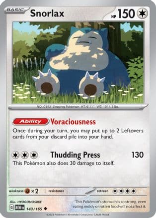 Snorlax — SV: Scarlet & Violet 151 Pokémon TCG card by 0313