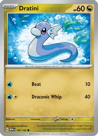 Dratini — SV: Scarlet & Violet 151 Pokémon TCG card by Sanosuke Sakuma