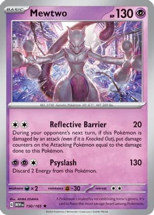 Mewtwo — SV: Scarlet & Violet 151 Pokémon TCG card by AKIRA EGAWA