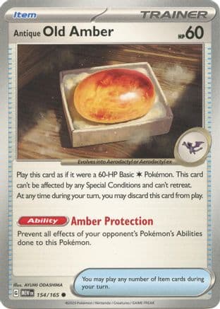 Antique Old Amber — SV: Scarlet & Violet 151 Pokémon TCG card by AYUMI ODASHIMA