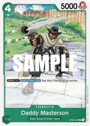 Daddy Masterson — Kingdoms of Intrigue One Piece Card Game card by BANDAI MADE IN JAPAN