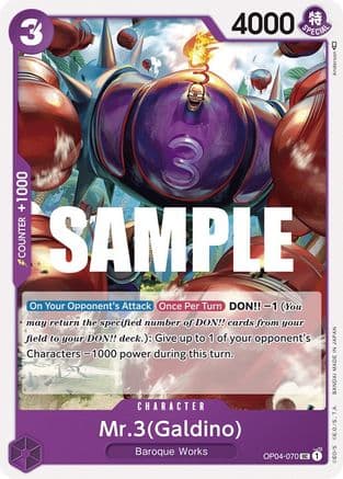Mr.3 (Galdino) — Kingdoms of Intrigue One Piece Card Game card by Anderson
