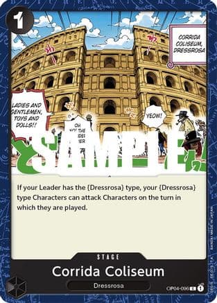 Corrida Coliseum — Kingdoms of Intrigue One Piece Card Game card by BANDAI MADE IN JAPAN