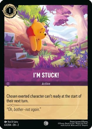 I'm Stuck! — Rise of the Floodborn Disney Lorcana card by Rob Di Salvo