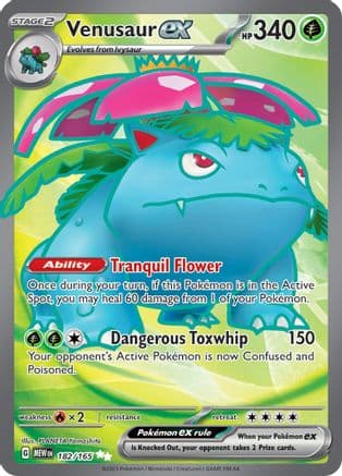 Venusaur ex - 182/165 — SV: Scarlet & Violet 151 Pokémon TCG card by PLANETA Yamashita