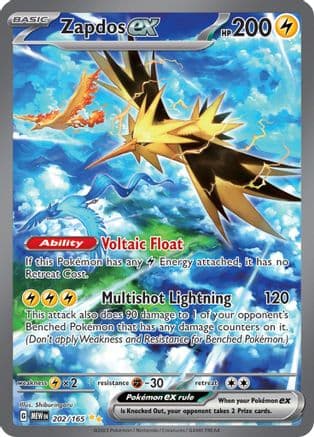 Zapdos ex - 202/165 — SV: Scarlet & Violet 151
