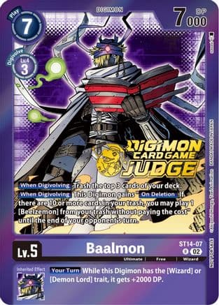 Baalmon - ST14-07 (Judge Pack 4) — Digimon Card Game card