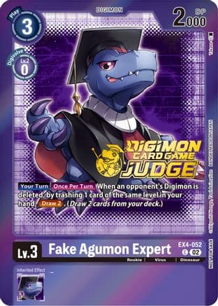 Fake Agumon Expert - EX4-052 (Judge Pack 4) — Alternative Being Booster Digimon Card Game card by Akihiro Nakamura