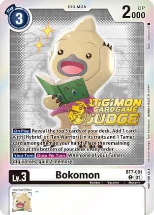 Bokomon - BT7-081 (Judge Pack 4) — Next Adventure Digimon Card Game card by Toppei Takekoro