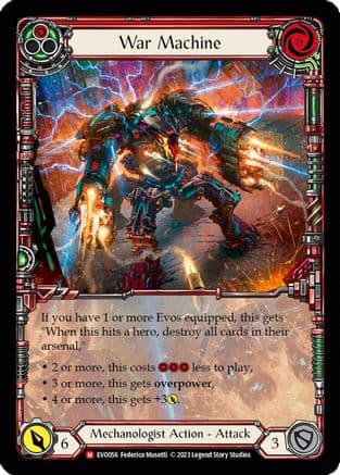 War Machine (Extended Art) — Bright Lights Flesh and Blood card by Federico Musetti