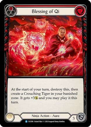 Blessing of Qi (Red) — Round the Table: TCCxLSS Flesh and Blood card by Faizal Fikri