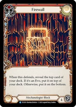 Firewall (Red) — Round the Table: TCCxLSS Flesh and Blood card by Riordan Delmiro
