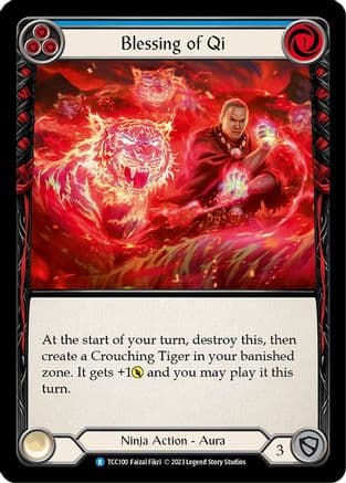 Blessing of Qi (Blue) — Round the Table: TCCxLSS Flesh and Blood card by Faizal Fikri