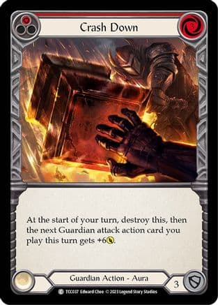 Crash Down (Red) — Round the Table: TCCxLSS Flesh and Blood card by Edward Chee
