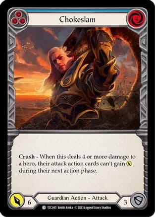 Chokeslam (Blue) — Round the Table: TCCxLSS Flesh and Blood card by Emilis Emka