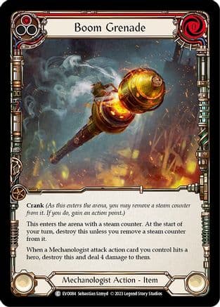 Boom Grenade (Red) — Bright Lights Flesh and Blood card by Sebastian Szmyd