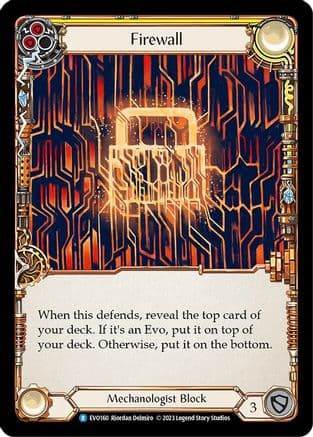 Firewall (Yellow) — Bright Lights Flesh and Blood card by Riordan Delmiro