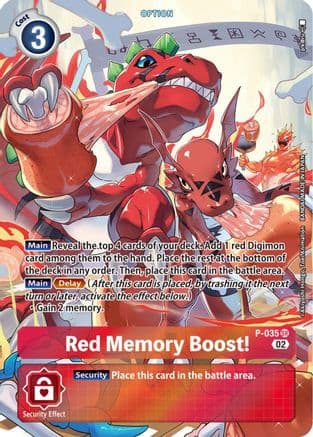 Red Memory Boost! - P-035 (Digimon Adventure Box 2) — Digimon Promotion Cards