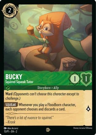 Bucky - Squirrel Squeak Tutor — Disney Lorcana Promo Cards