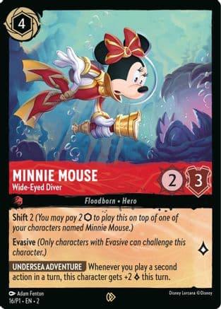 Minnie Mouse - Wide-Eyed Diver — Disney Lorcana Promo Cards