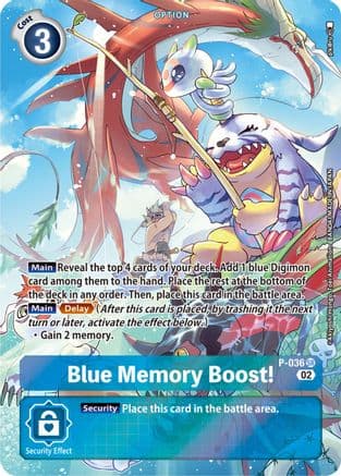 Blue Memory Boost! - P-036 (Digimon Adventure Box 2) — Digimon Promotion Cards