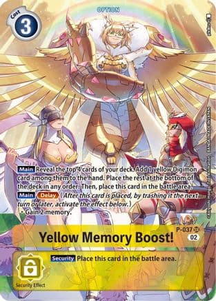 Yellow Memory Boost! - P-037 (Digimon Adventure Box 2) — Digimon Promotion Cards