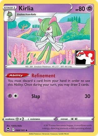 Kirlia - 068/195 — Prize Pack Series Cards Pokémon TCG card by Yukiko Baba