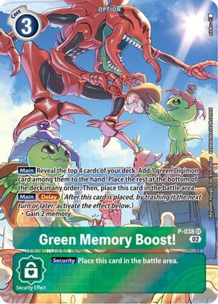 Green Memory Boost! - P-038 (Digimon Adventure Box 2) — Digimon Promotion Cards